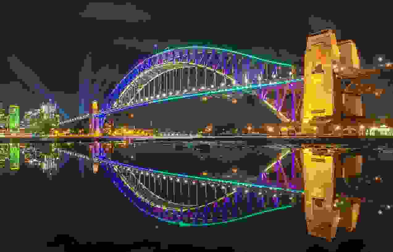 Image of the Sydney Harbour Bridge courtesy of Vivid Sydney's Facebook page.