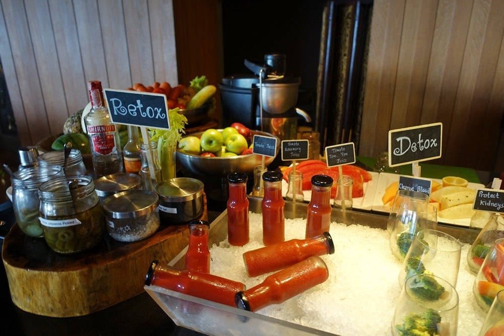 I loved the fresh juices and fruits.