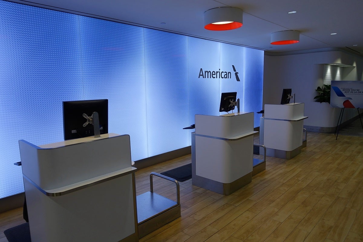 Flagship First Check-In desks