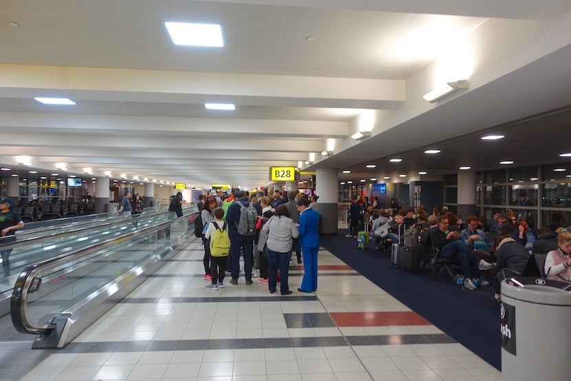 Boarding had already begun.