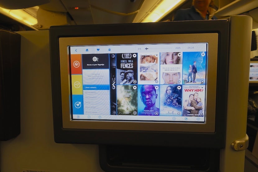 There were current movie and TV choices.