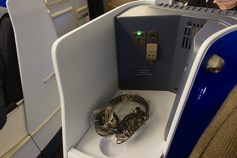 There wasn't much storage, just a space for plugs.