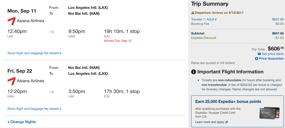 LAX-HAN $607