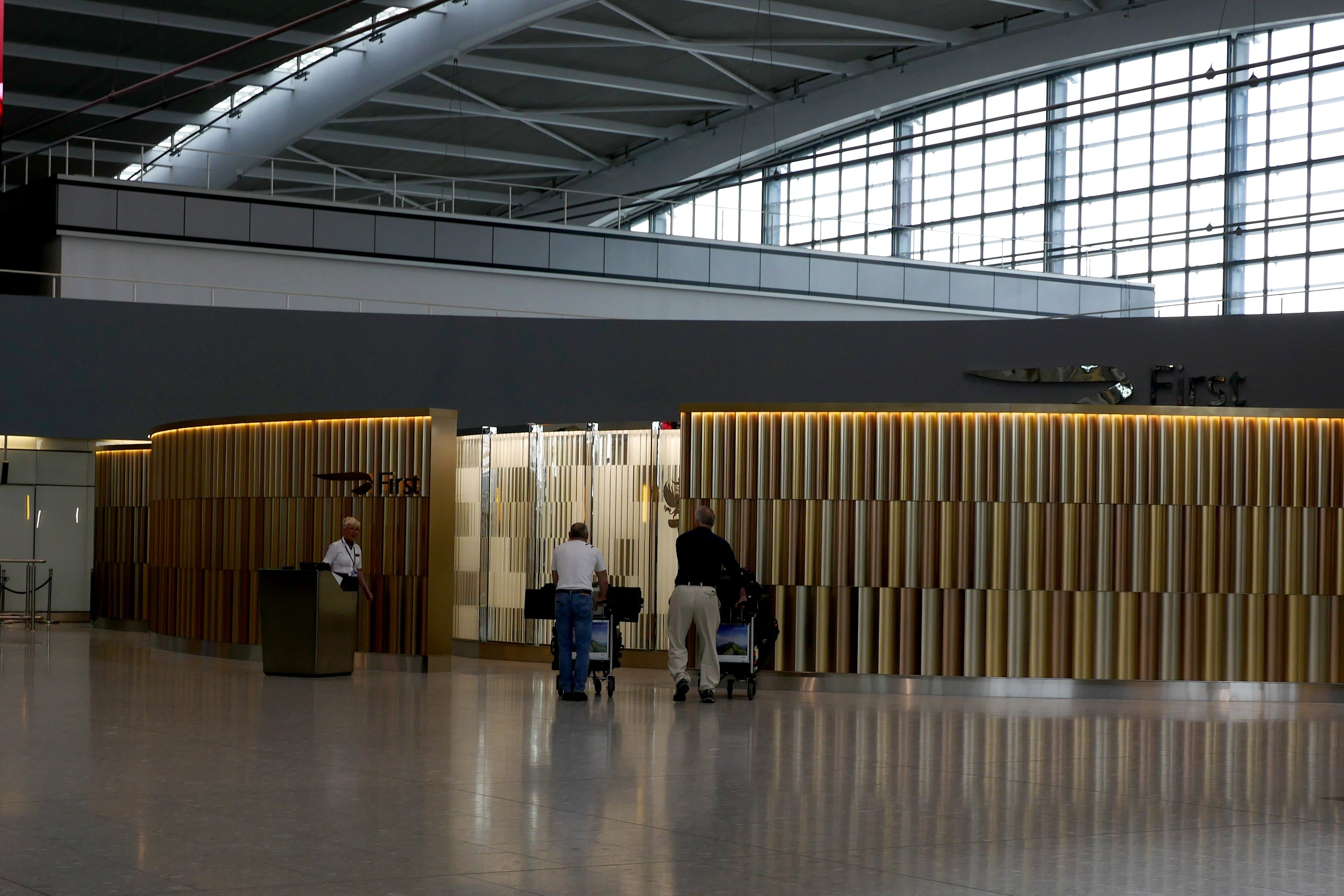 The First Wing is a dedicated check-in area for First passengers at Heathrow T5. Executive Club Gold card holders (oneworld Emerald) can also enter here.
