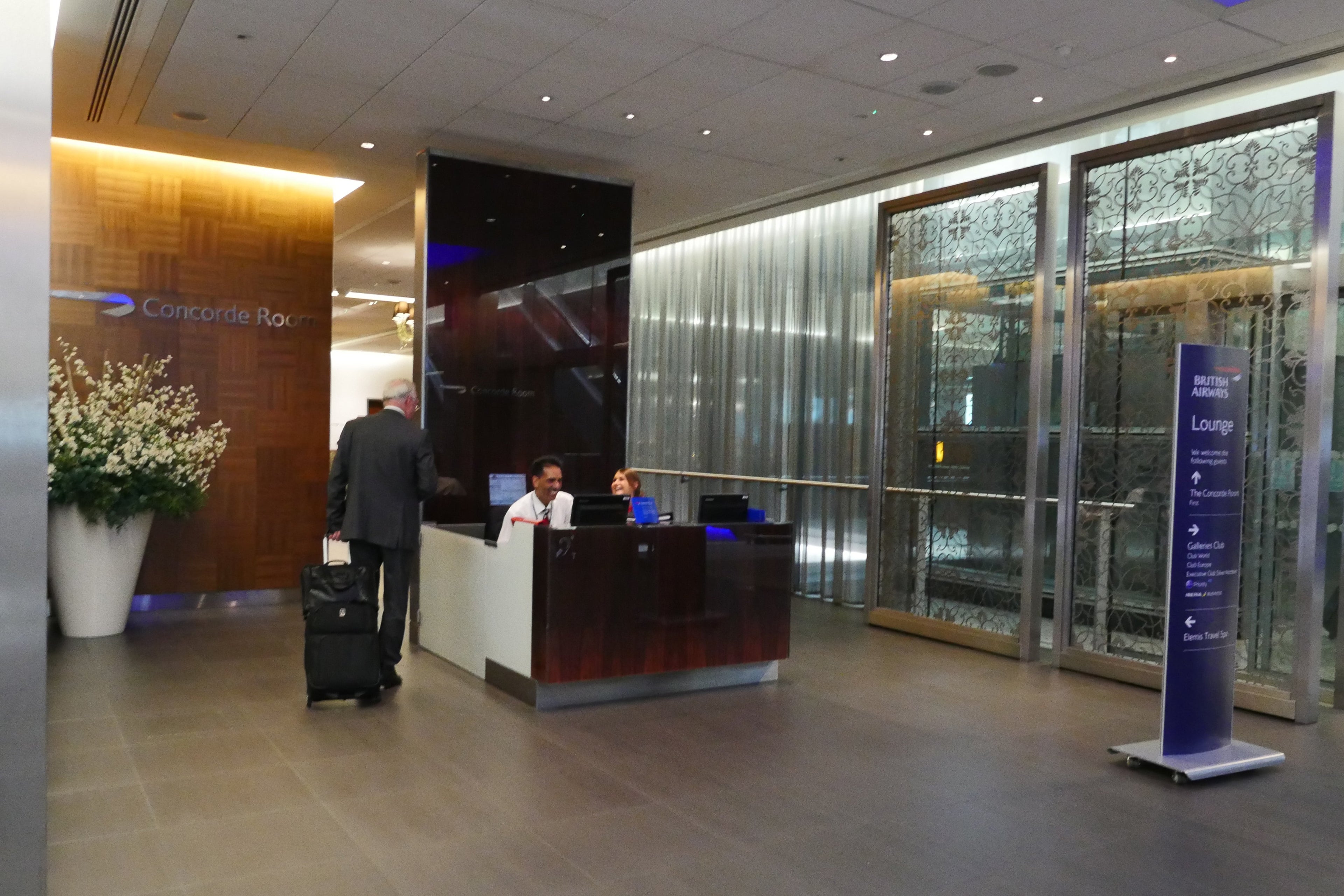 The Concorde Lounge is separate from the First lounge at Heathrow T5.