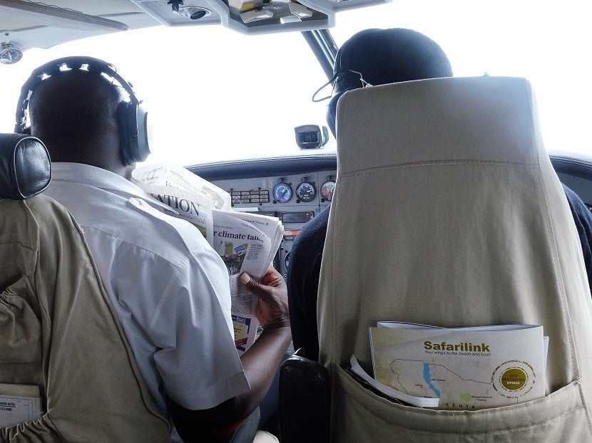 The pilots were more interested in the news than the flight.