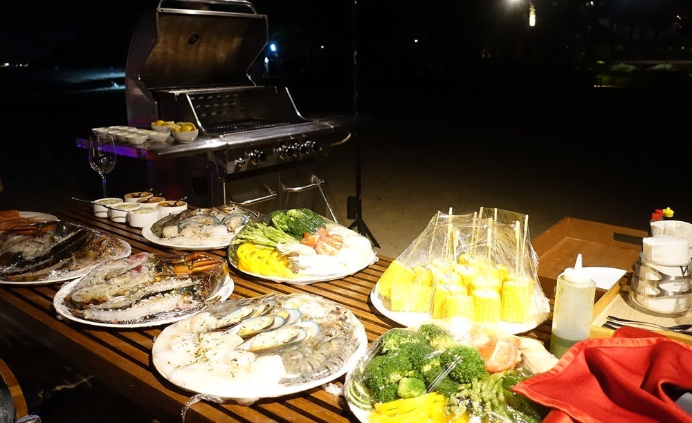 The grill ready to go.