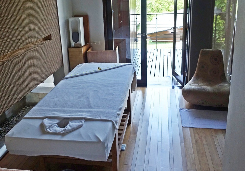 My treatment room at the Away spa.