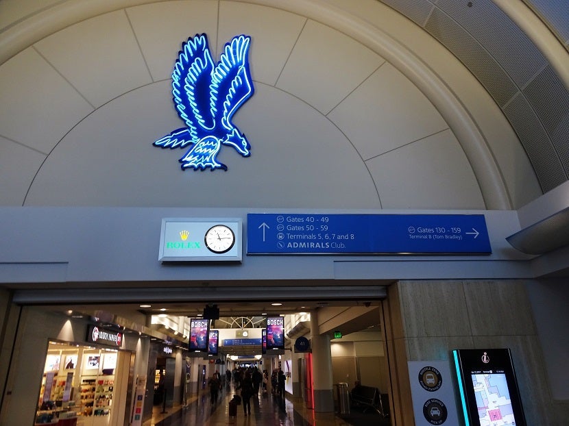 Though I wasn't flying American. using their terminal proved a time-saver.