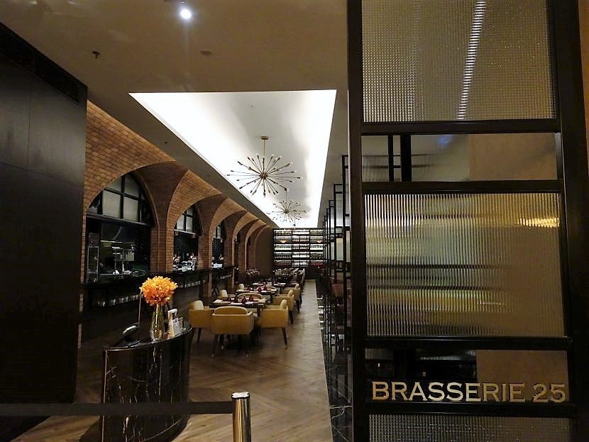 Brasserie 25 offers a full menu.