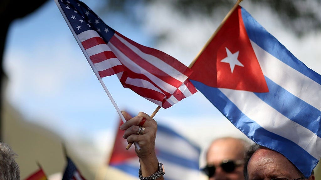 Protesters Opposed To Obama's Shift In Cuba Policy Demonstrate In Miami