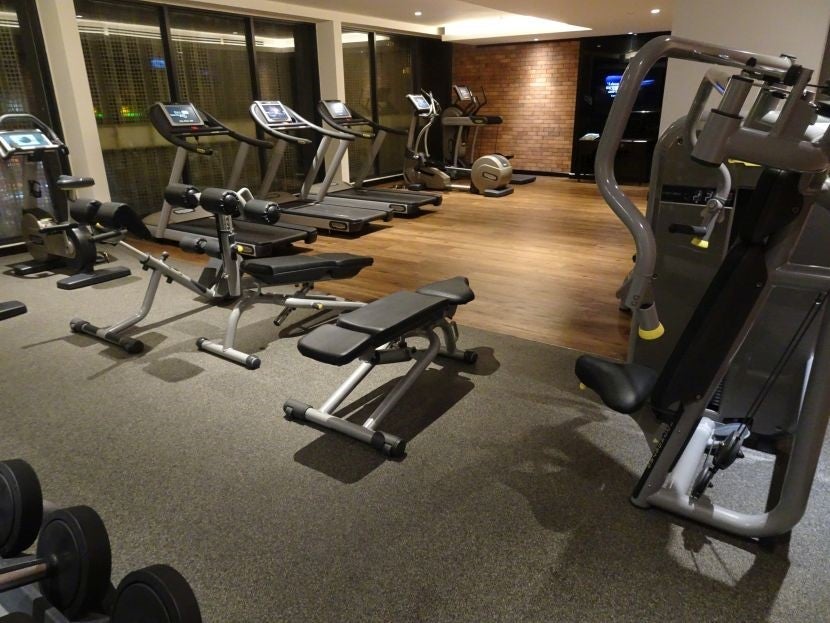 The gym was contemporary and spotless.