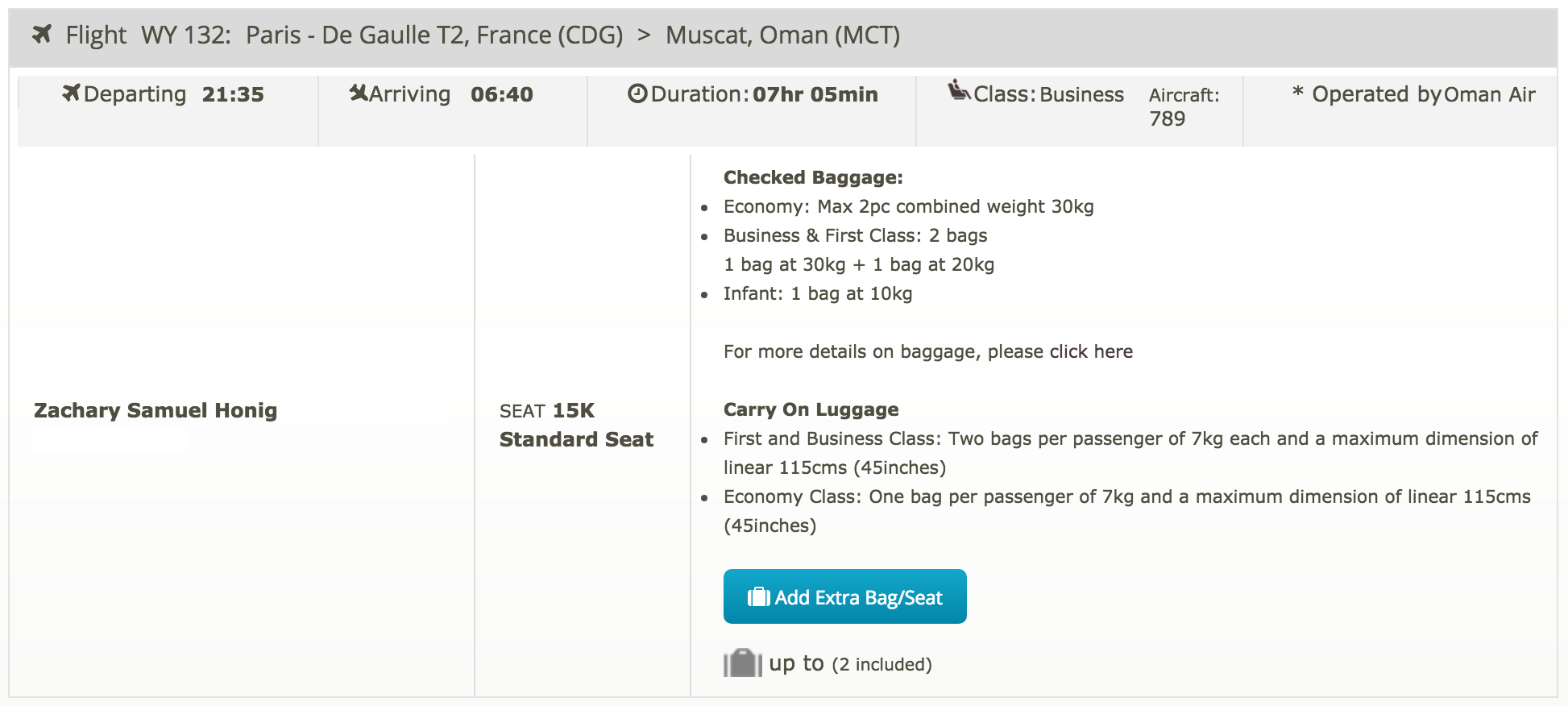 Oman Air Review