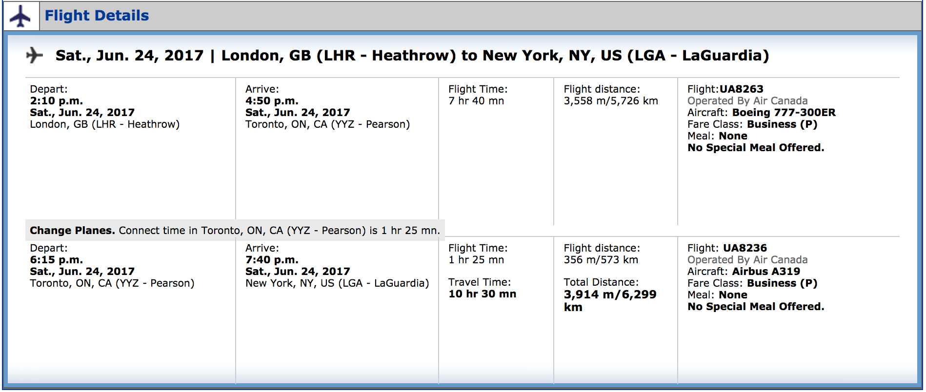 Air Canada 777-300ER Business Class Review