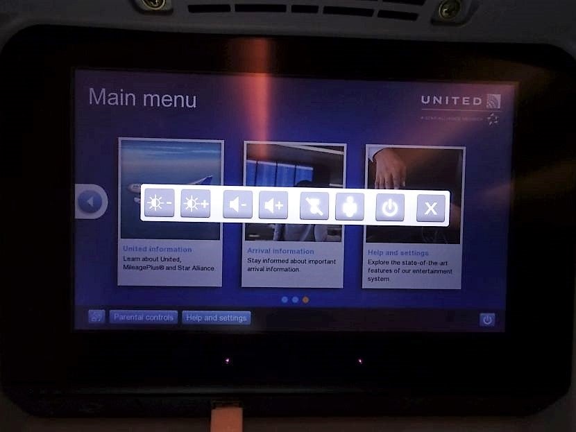 You have to navigate to this screen to call a flight attendant or turn off the light.