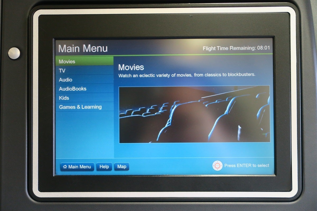 United 777-200 Polaris Business IFE options