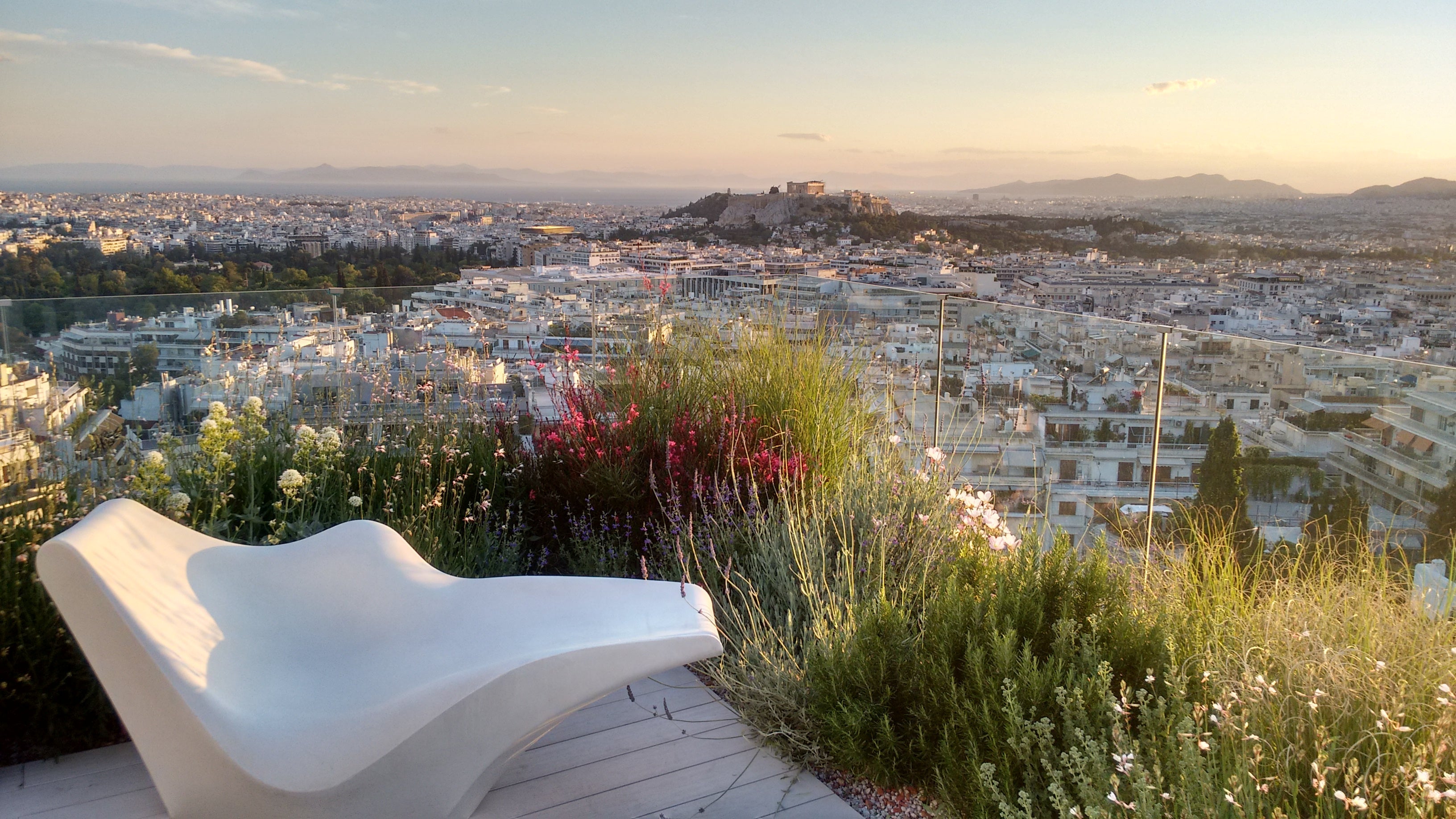 The view from the rooftop terrace of the St. George Lycabettus Hotel is simply smashing.