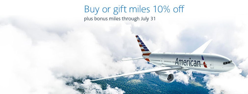 AA buy miles July banner