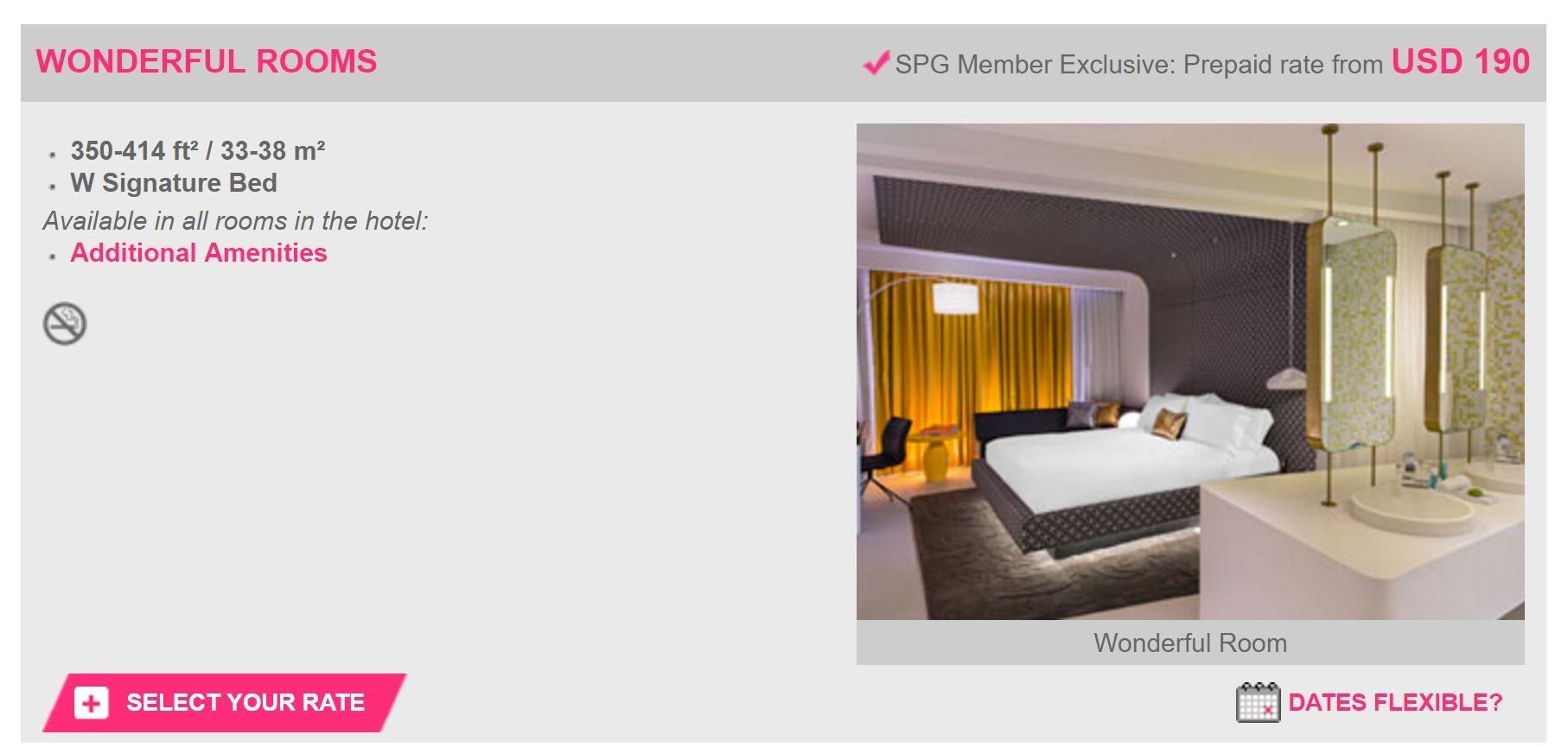 A screenshot of my booking at the W Bogotá.