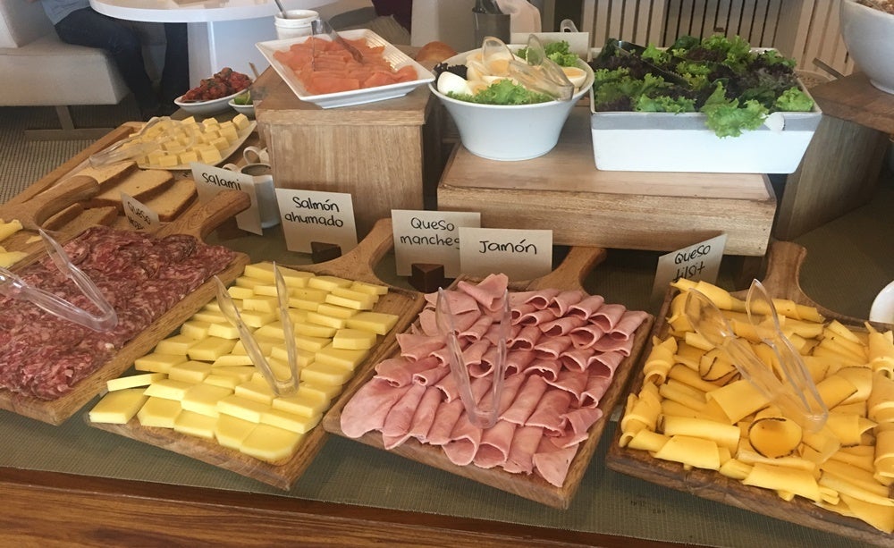 Breakfast buffet.
