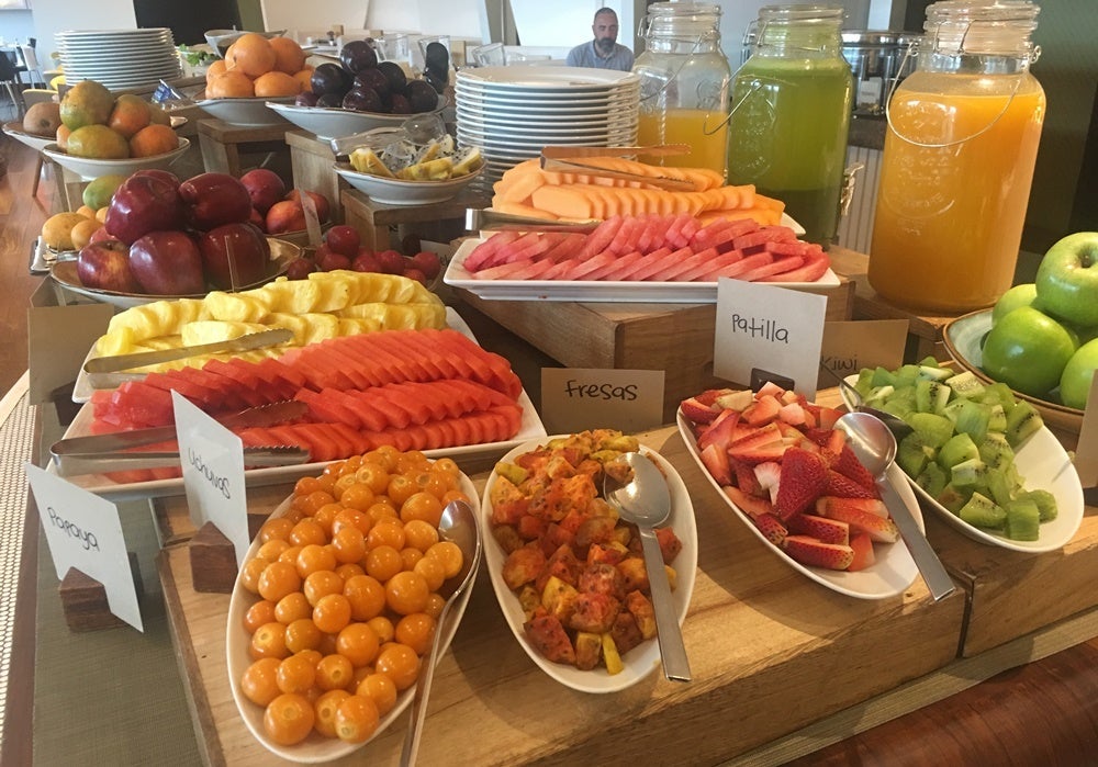 Fruits and juices.