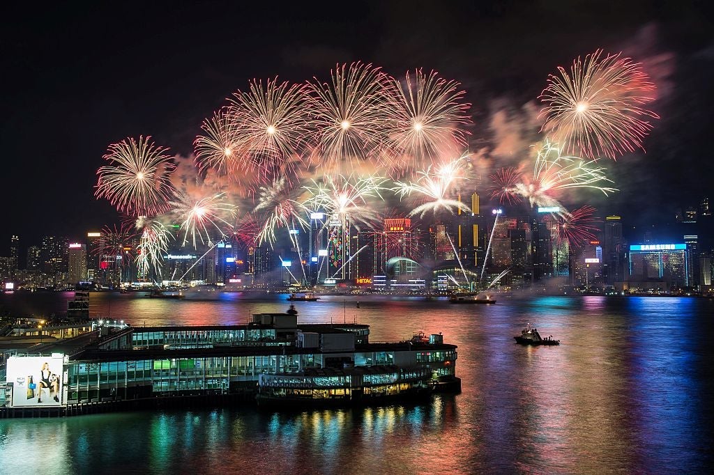 It's time to celebrate in Hong Kong. Image by Anadolu Agency/Getty Images.
