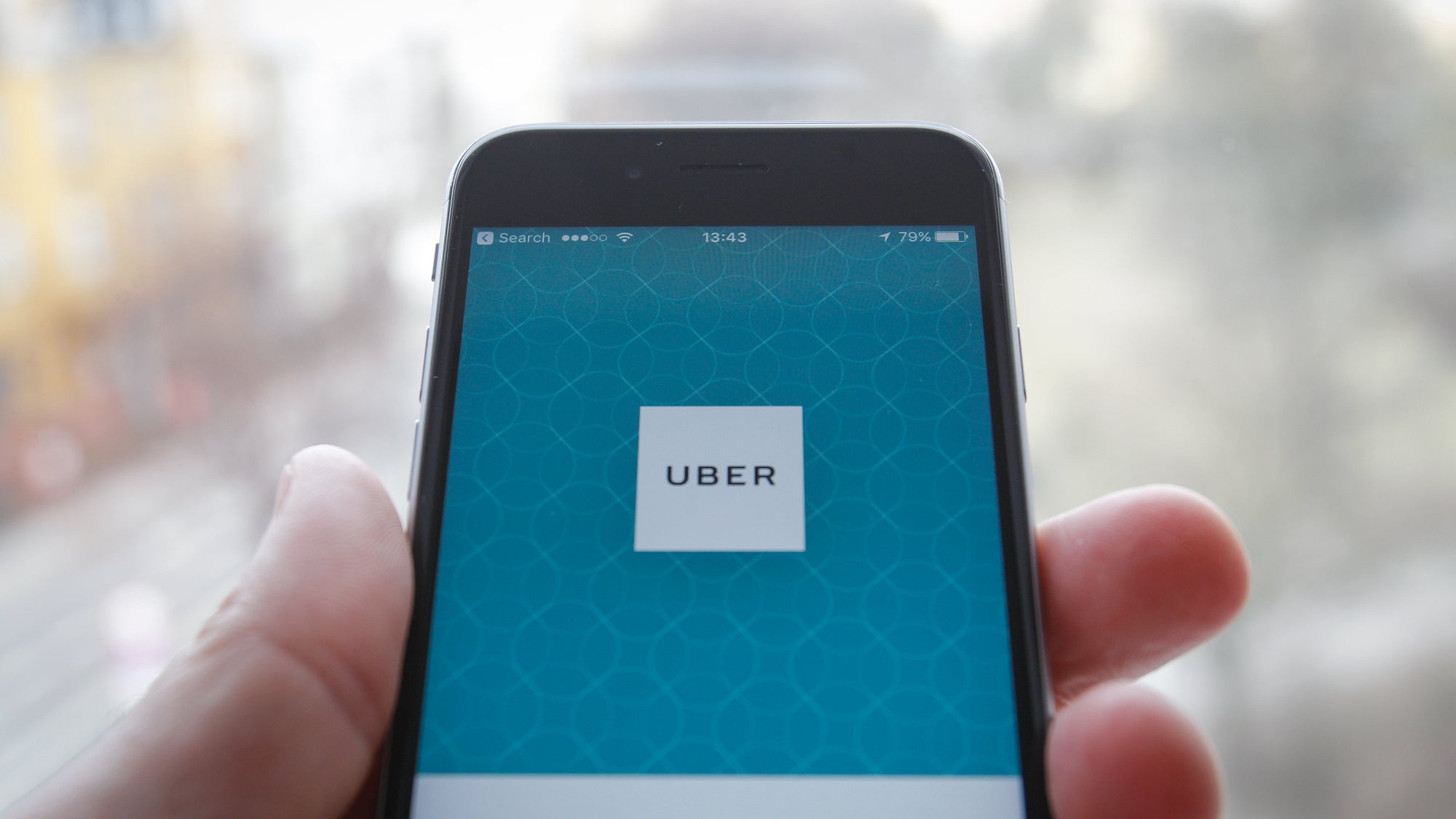 Uber iPhone application.