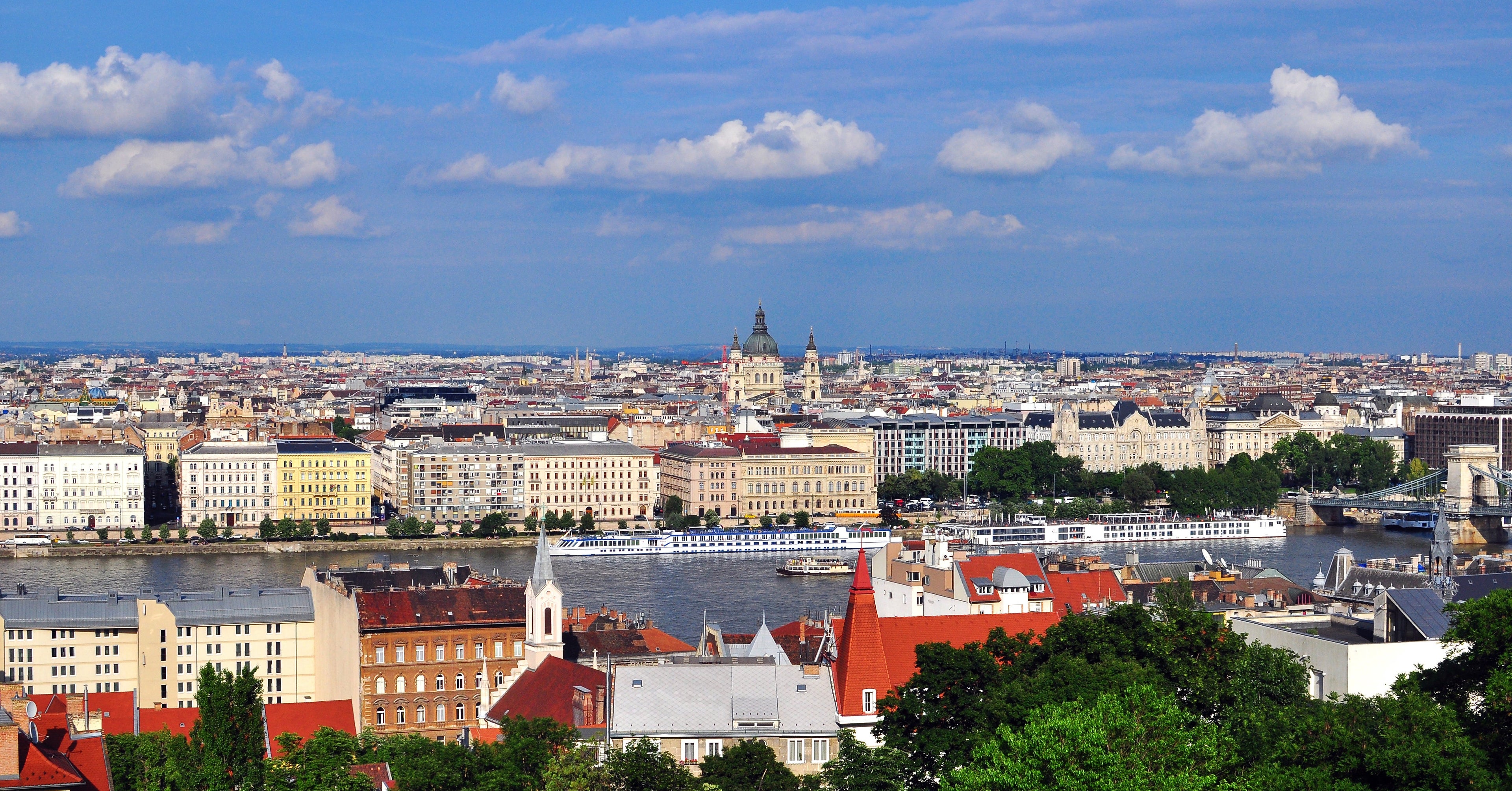 Panoramic view of Budapest city centre, capital of Hungary