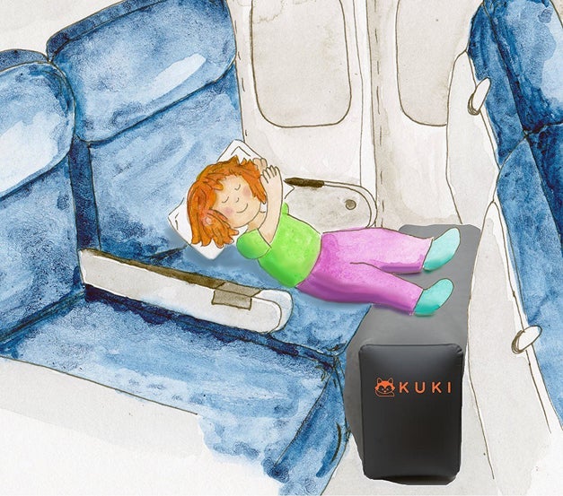 Inflatable Leg Rest on Airplanes