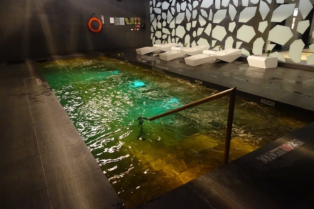 The pool/hot tub.