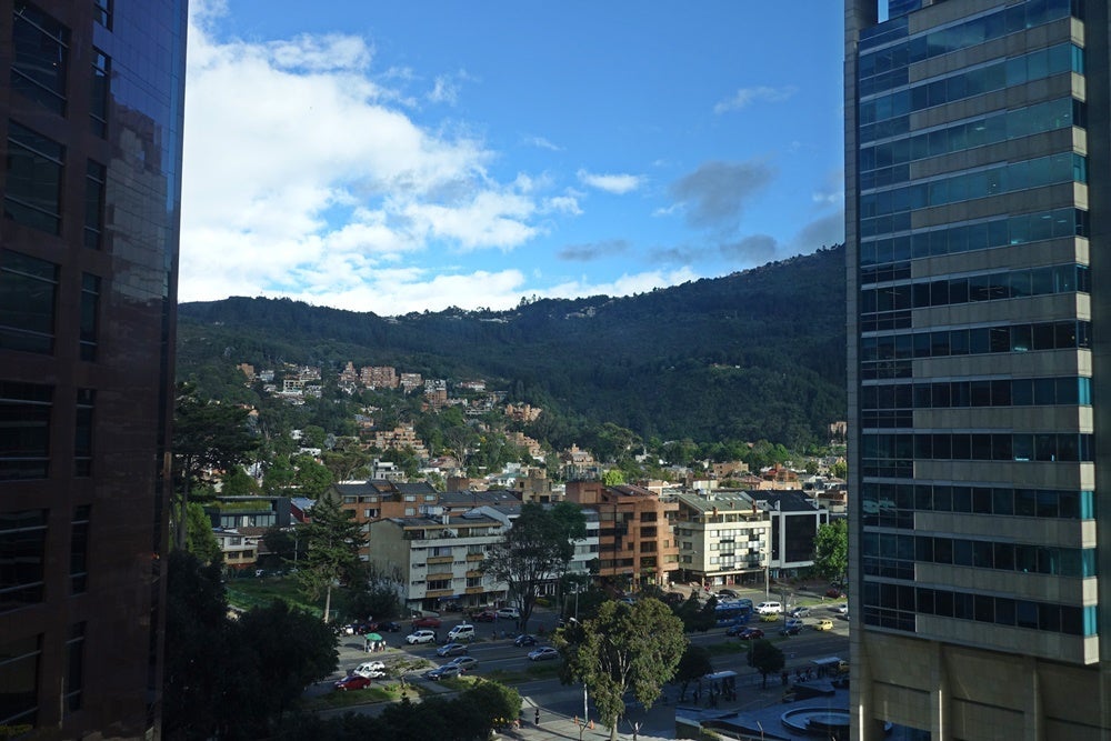 You could see the mountains from the room.