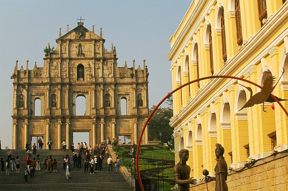 The remains of the St. Paul Church in Macao. Image by Eye Ubiquitous/Getty.