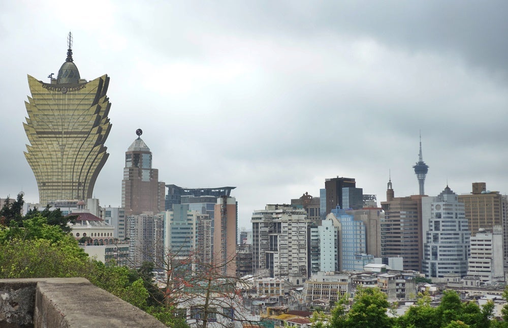 A view of the Grand Lisboa Hotel and Macau city center from the Fortaleza do Monte. Image by the author.