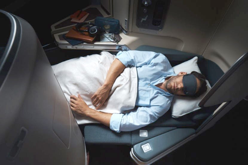 Cathay business class on the Airbus A350.