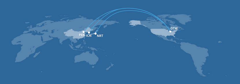 Delta's first A350 routes.