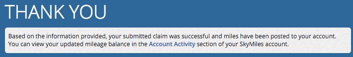 Delta Bag Guarantee Confirmation