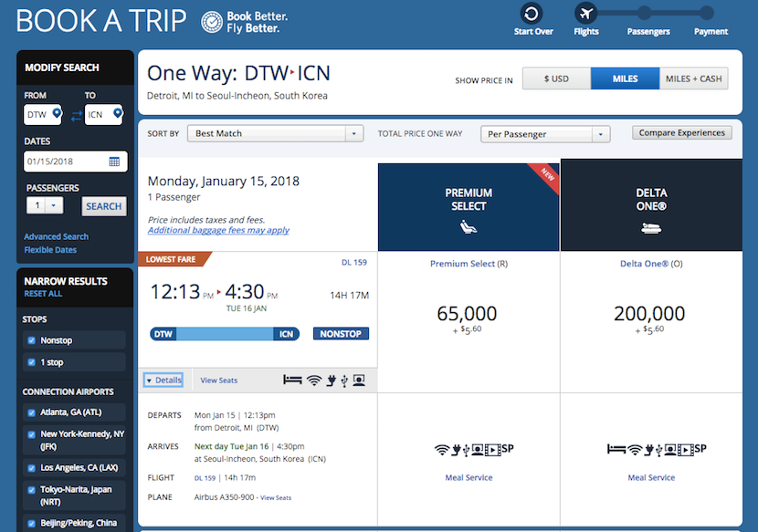 Delta premium select award