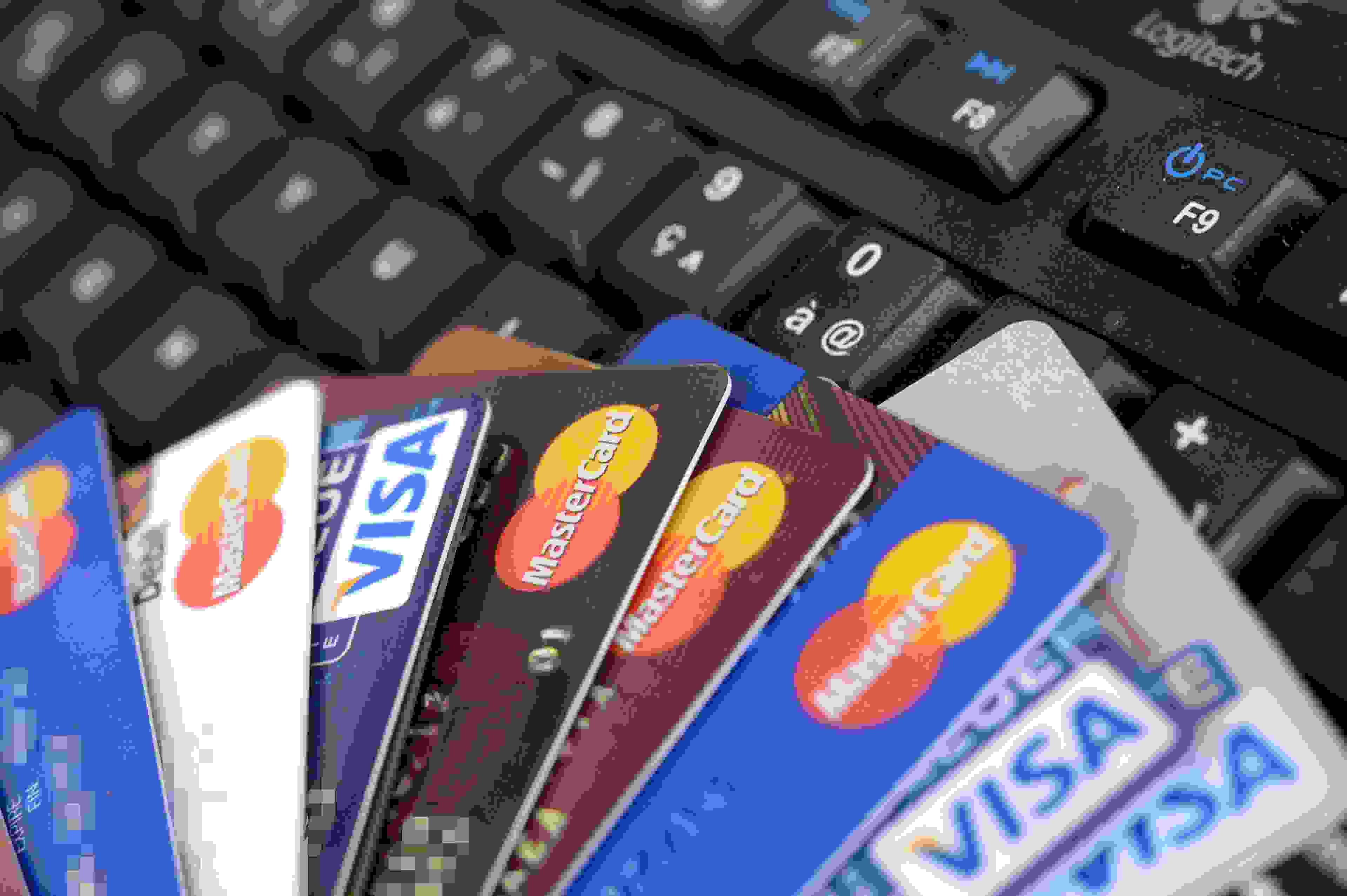 credit cards keyboard