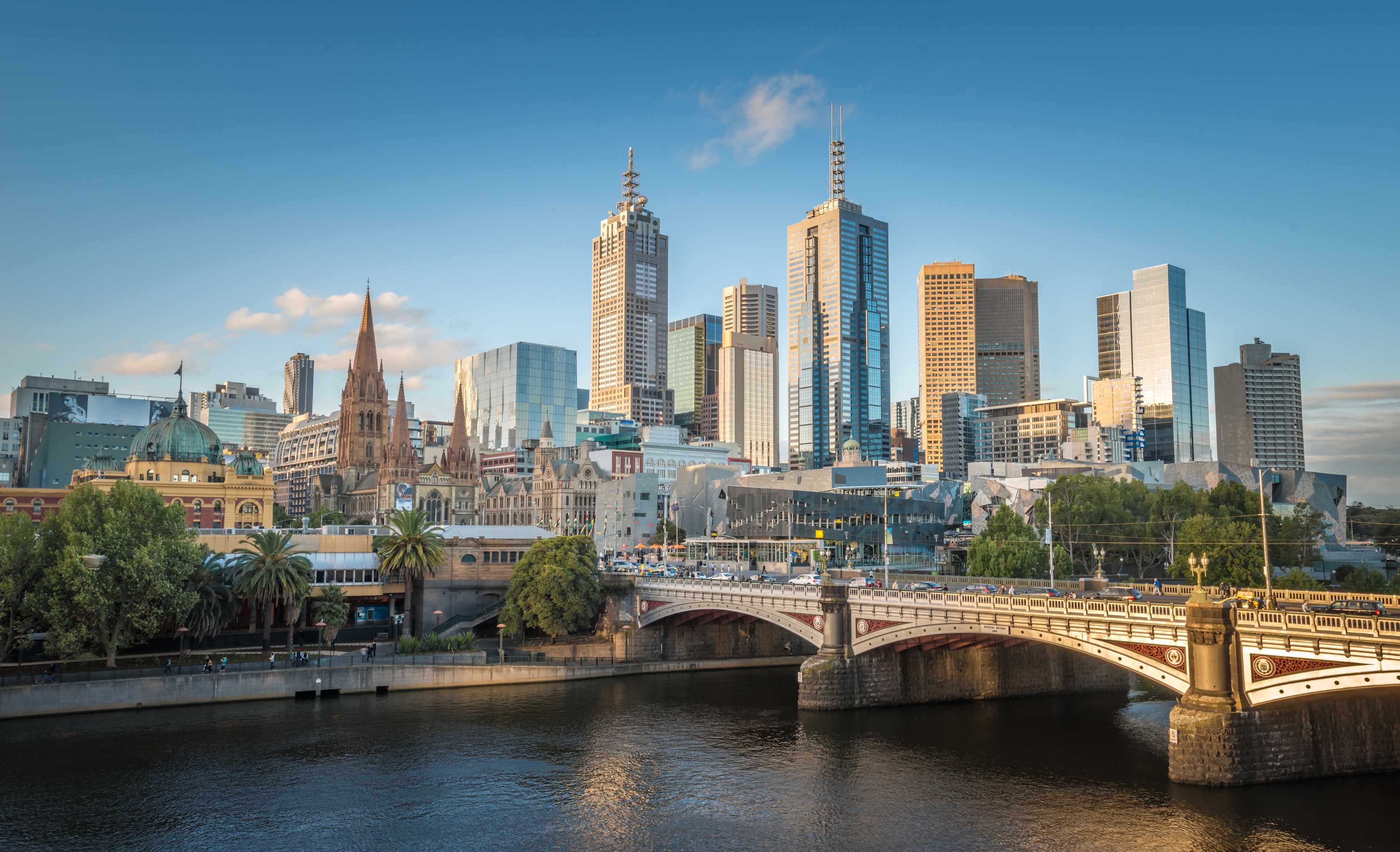 The CBD zone of Melbourne city, Australia.