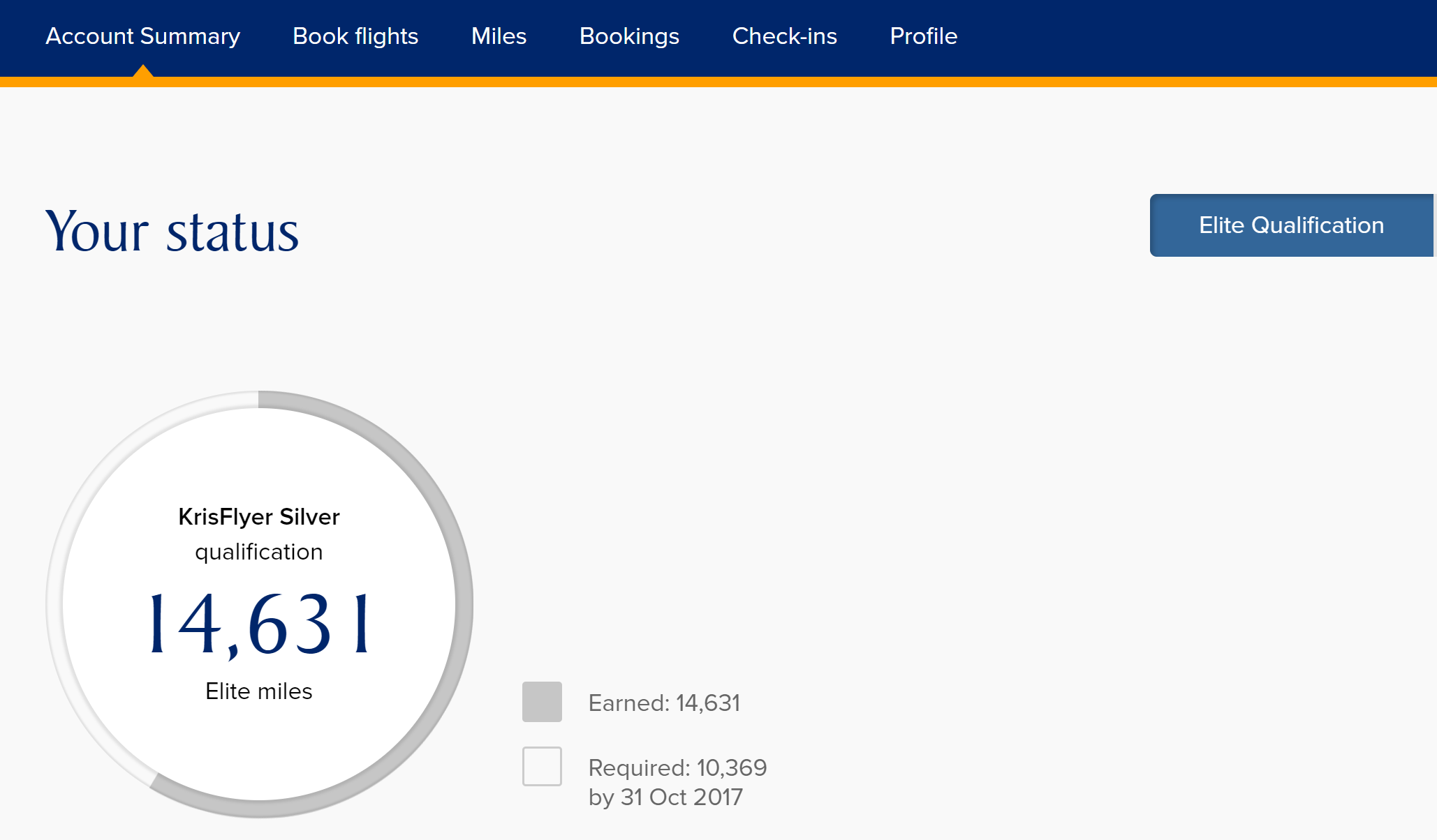 KrisFlyer midyear status
