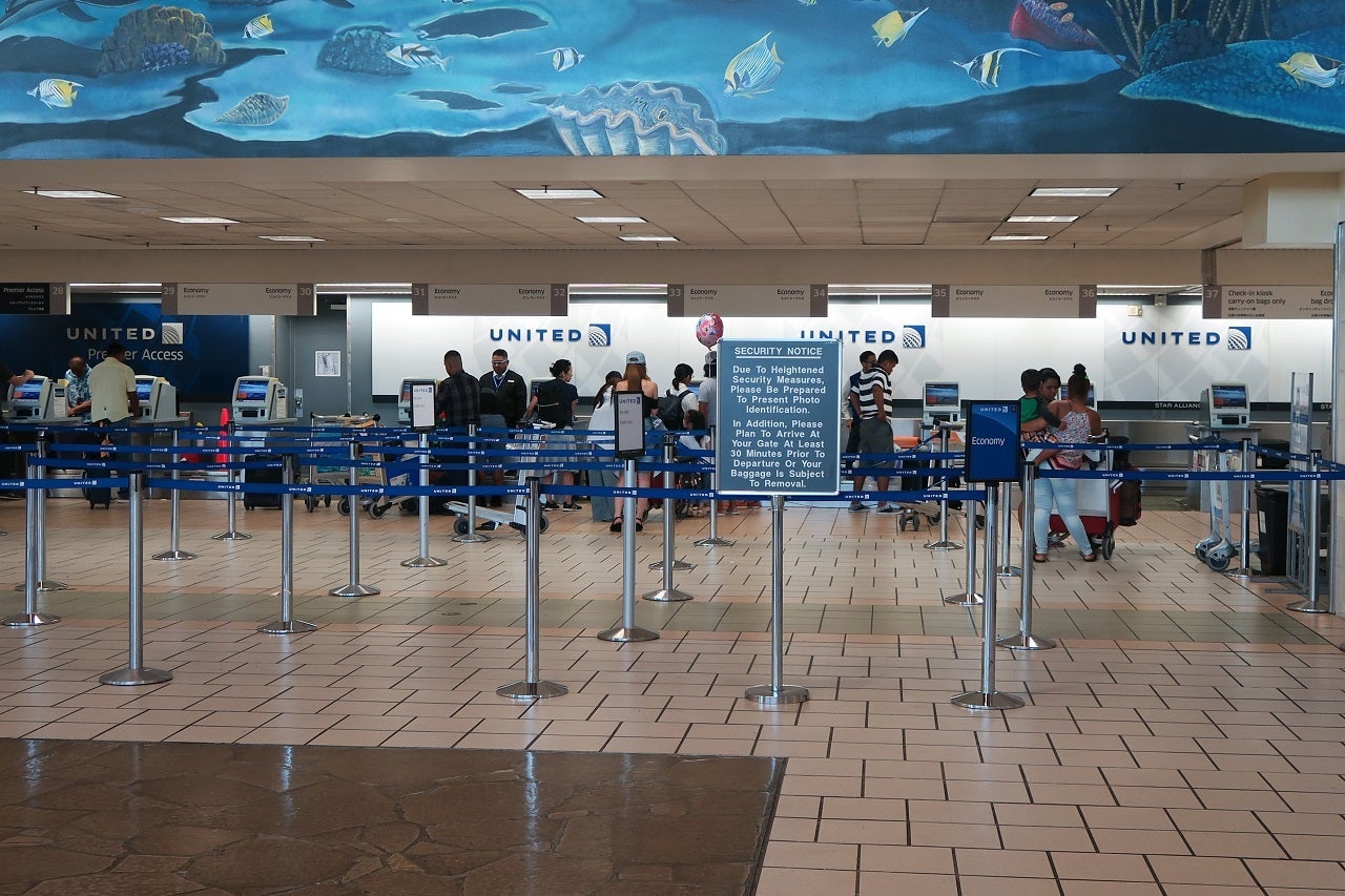 United Guam check-in desks