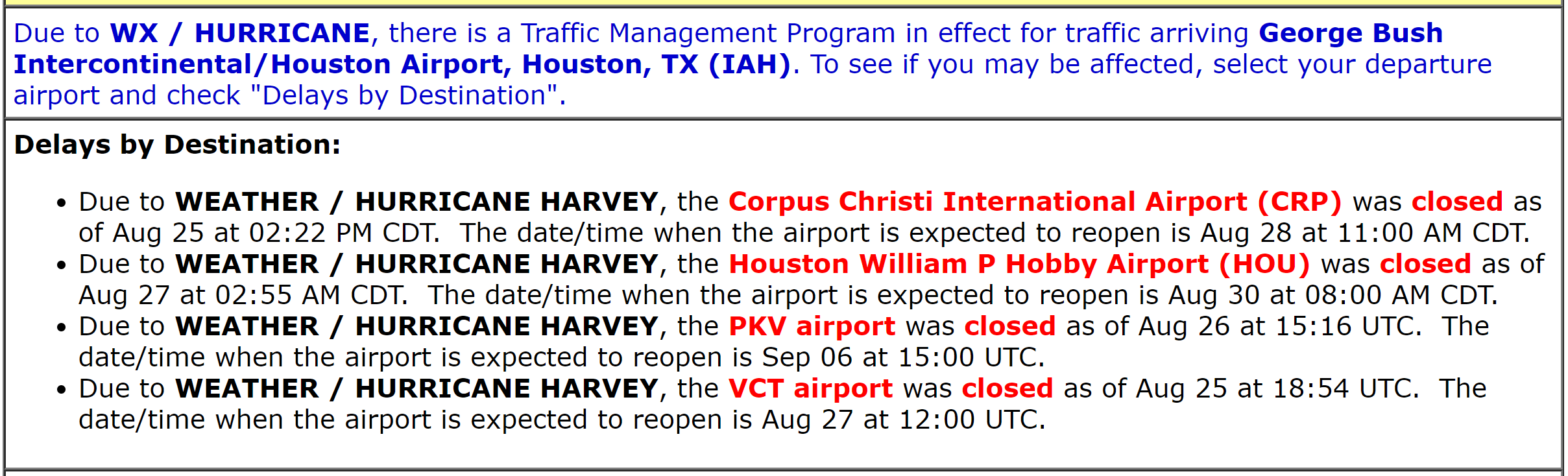 hurricane harvey houston airport