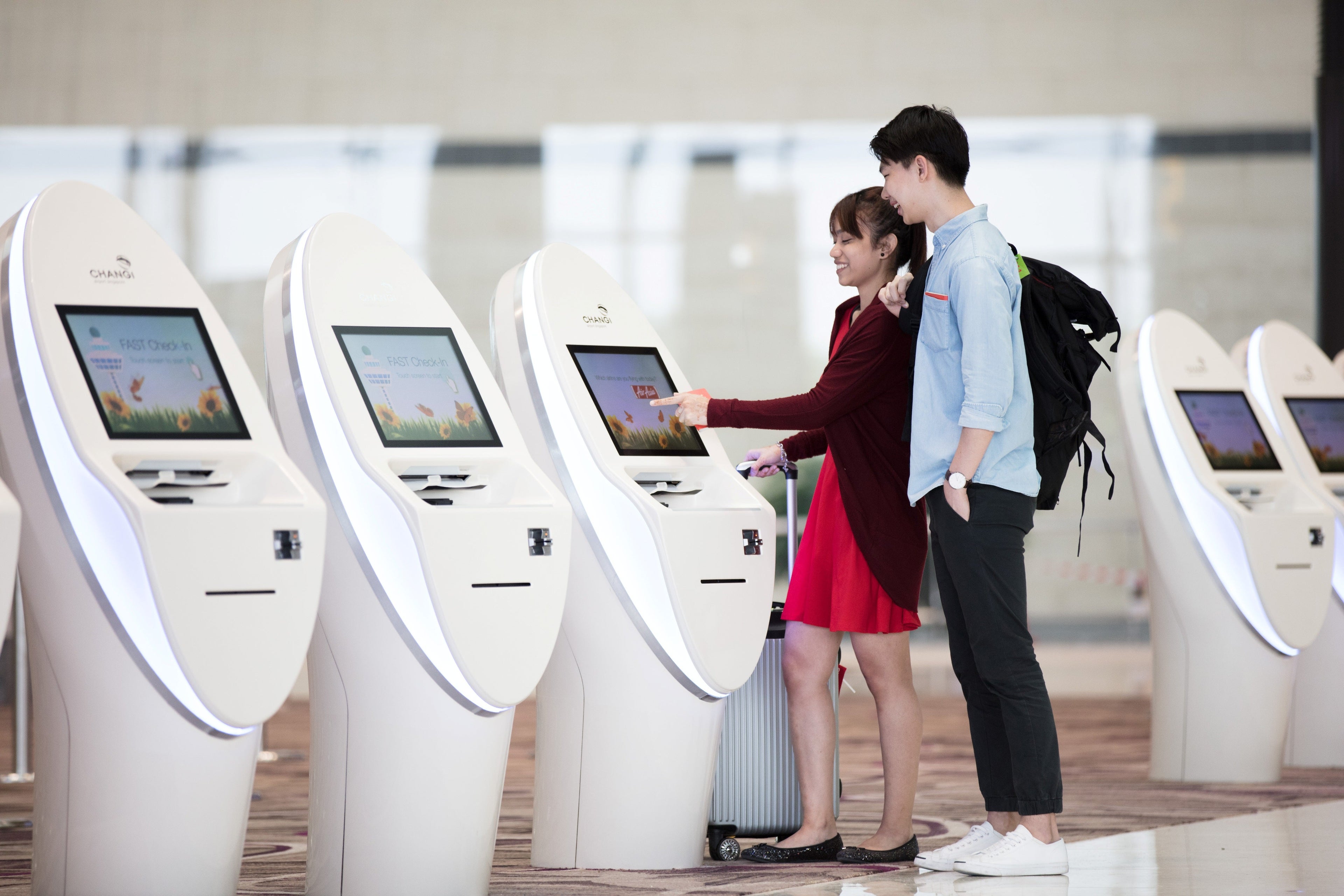 1. Passenger checks in for the flight, selects seat and prints the bag tags at ACK