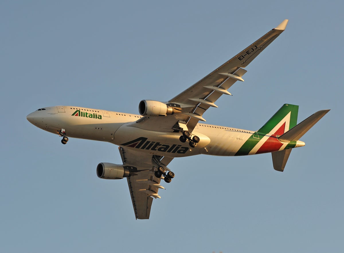 An Alitalia Airbus A330-200 landing at New York JFK in April 2014. Image by Alberto Riva / The Points Guy