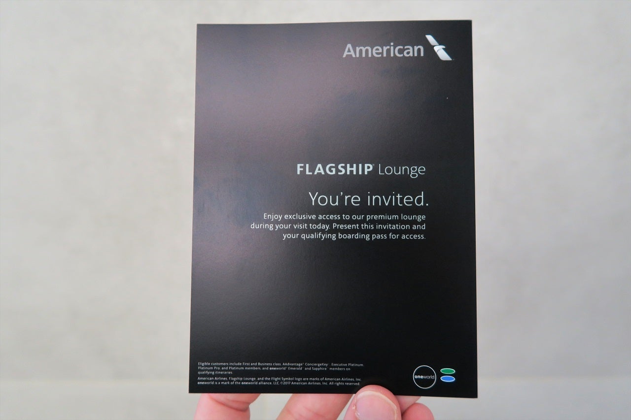 AA ORD Flagship Lounge - invitation card