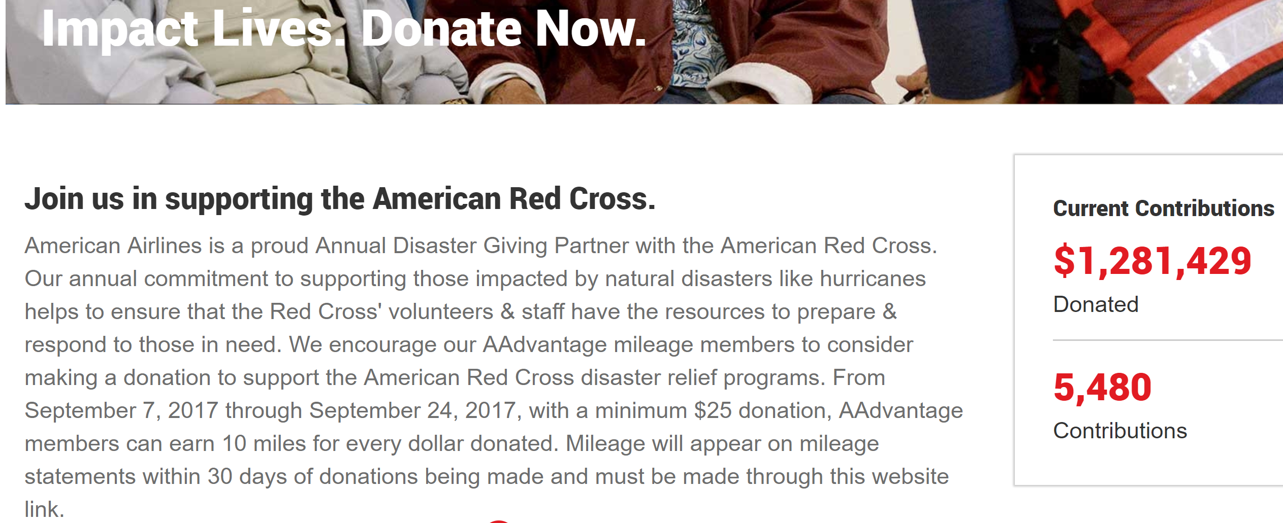 AA Red Cross donation page