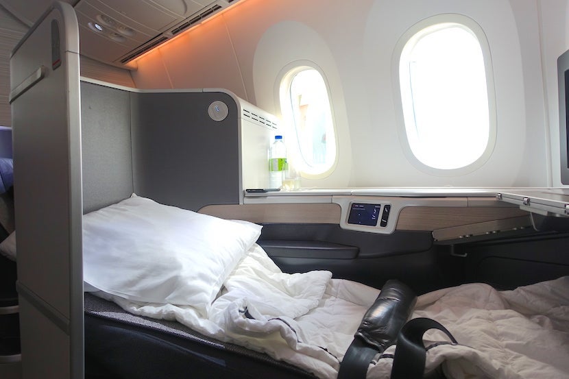 Air Canada bed eye level