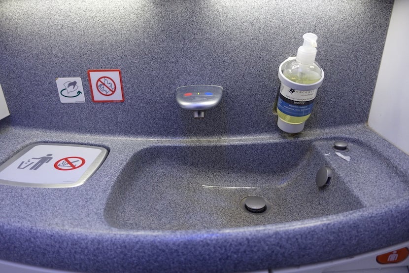 Air Canada lav sink