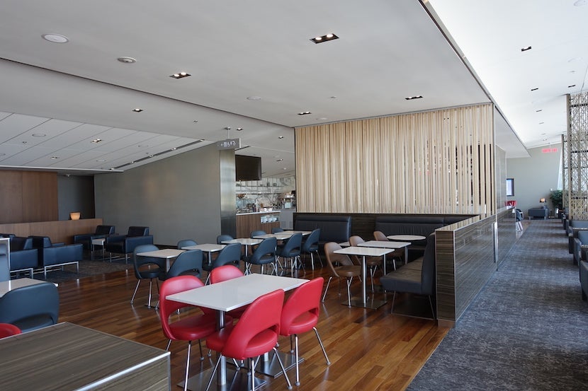 Air Canada lounge restaurant seating