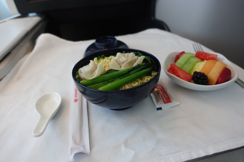 Air Canada noodle soup